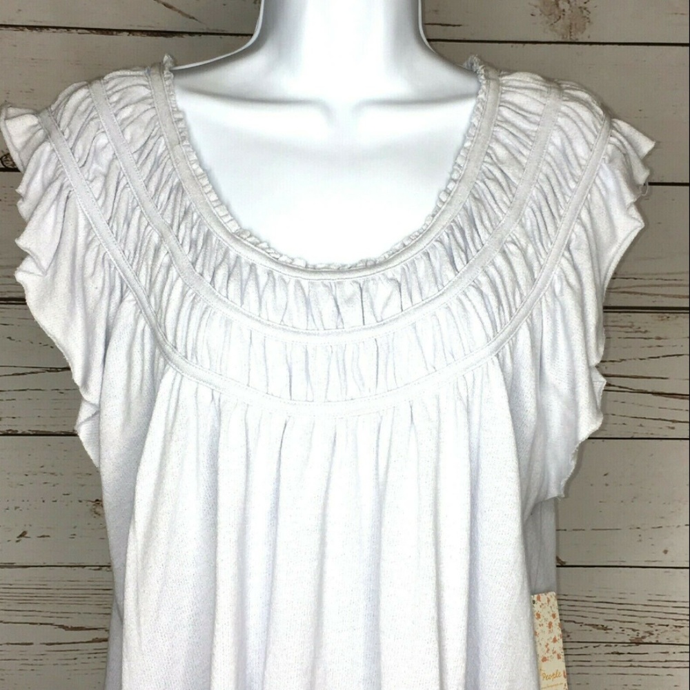 We the Free coconut gathered top size Large New! - Picture 5 of 8
